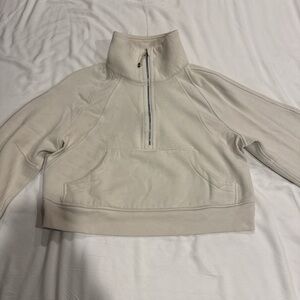 lululemon scuba half zip in cream size XS/S